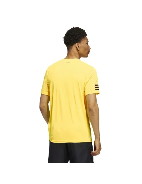 Camiseta Adidas Club Tennis 3 Bandas Amarillo | Ofertas de pádel